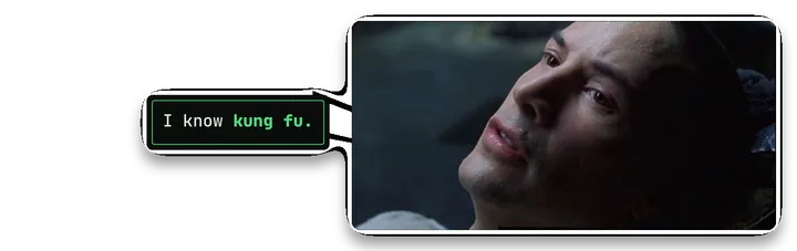 Neo: I know kung fu.